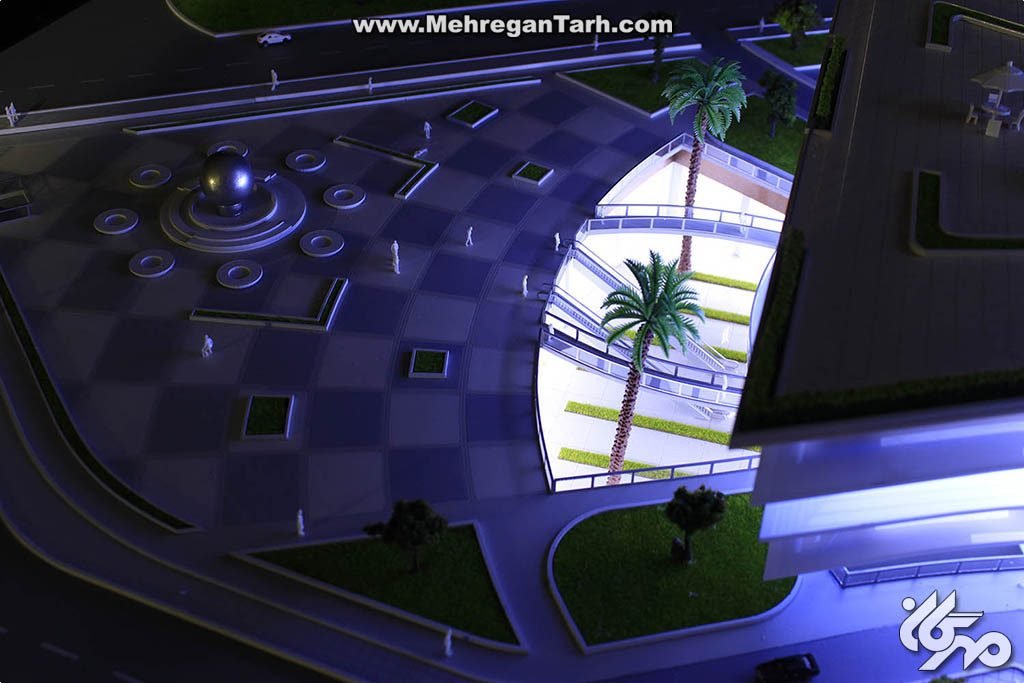 ماکت آرمودو پلازا  armudu plaza - مهرگان طرح